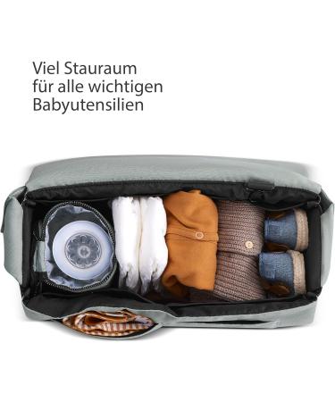 ABC Design Diaper Bag Urban | Crossbody Messenger Bag with Baby Accessories | Large Compartment & Wide Shoulder Strap - Polyester Pine - Buy Online on GoSupps.com