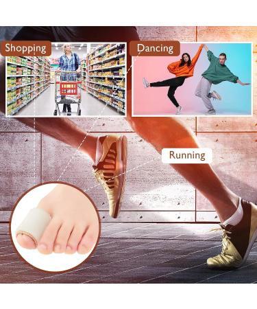 Foam Toe Sleeves - 6 Pack Large Beige Toe Protectors for Bunion, Hammer Toe, Callus, and Blisters - Buy Online on GoSupps.com