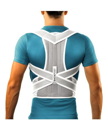 Back Brace Posture Corrector For Women and Men  Adjustable Back Brace Straightener for Upper and Lower Back Pain Relief  Upper Spine Support  Lumbar Support for Improved Posture  Grey (X-Large)