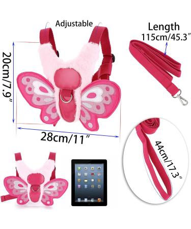 BTSKY Fluff Butterfly Baby Toddler Walking Harness with Safety Rein - Kids Anti-Lost Harness Leash Strap Belt Pink - Buy Online on GoSupps.com