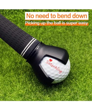SisterAling Golf Ball Retriever Grabber | 3-Prong Claw Pick Up Tool | Back Saver | Putter Grip Suction Cup | Pack of 3 | Black - Buy Online on GoSupps.com