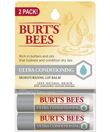 Burt's Bees Ultra Conditioning Moisturizing Lip Balm 2 Pack 0.15 oz (4.25 g) Each