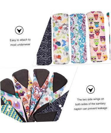 Hemoton 6pcs Reusable Bamboo Charcoal Mama Cloth Menstrual Pads - Eco-Friendly Napkin for Women - Buy Online on GoSupps.com