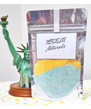 V DELA Naturals Epsom & Rock Bath Salt | 100g Muscle Relief | Pure Lavender & Ylang-Ylang | Preservative Free | Exotic Aches & Pain Relief - Buy Online on GoSupps.com