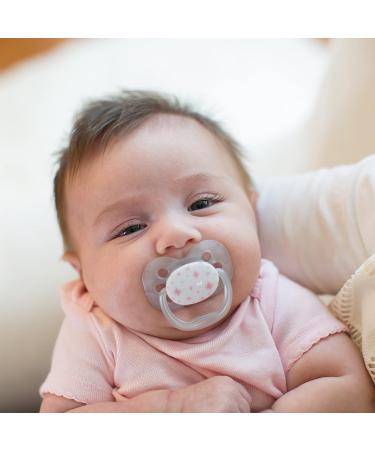 Dr. Brown's Advantage Symmetrical Pacifier 2-Pack with Air Flow, Pacifier Clip - Pink Stars - Buy Online on GoSupps.com