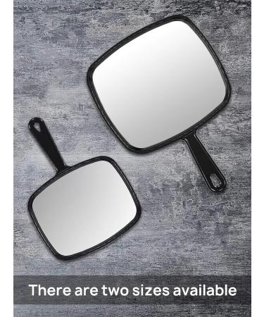 Gladmart Square Black Hand Mirror with Handle - Ideal for Salon, Barber, and Hairdressing (9 x 12.4 inches) - Buy Online on GoSupps.com
