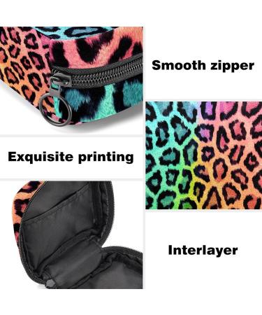 Colorful Leopard Pattern Napkin Food Bag | Portable Period Bag for Women & Teens | Menstrual Cup & Breastfeeding Pillow Holder - Buy Online on GoSupps.com