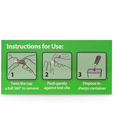 ReadyLance Pressure Activated Safety Lancets 21Gx2.2MM - 100 Green Lancets - Buy Online on GoSupps.com