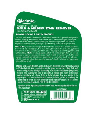 STAR BRITE Professional Grade Mold & Mildew Stain Remover - 32 OZ | Effective Cleaning Solution for Home & Boat - Fast International Shipping - Buy Online on GoSupps.com