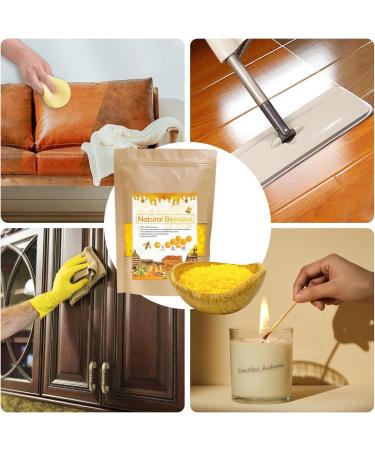 Yellow Natural Beeswax Pellets | Pure Natural Wax Pellets For Furniture Polish | Furniture Polish and Cleaner Beeswax for Woodwork Sofa Tables Chairs Cabinets - Buy Online on GoSupps.com