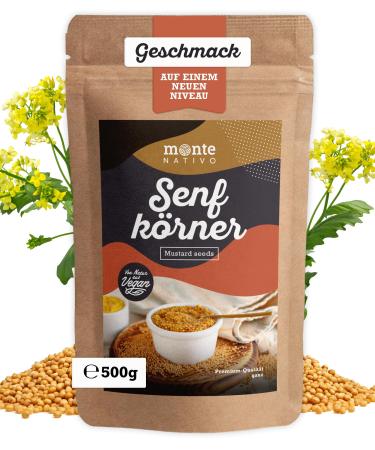 Mustard seed yellow Monte Nativo 500 g yellow mustard seed mustard seed soft dried and aromatic spices ideal for cooking and seasoning intense aroma and taste