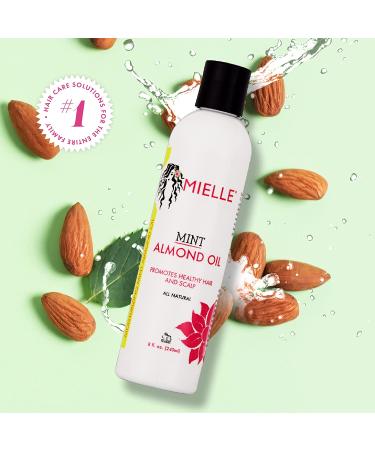 Mielle Organics Mint Almond Oil - 8 oz | Healthy Hair and Scalp Treatment - Buy Online on GoSupps.com