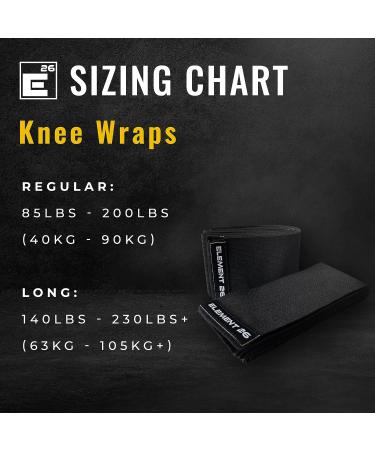 Element 26 Knee Wraps for Weightlifting - Compression Support for Powerlifting & Bodybuilding - Buy Online on GoSupps.com