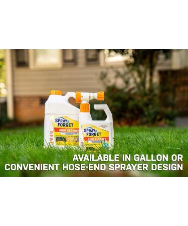Spray & Forget Roof Cleaner Concentrate - 1 Gal | Fast-Acting Solution for Algae Mold & Mildew on All Shingle Types - Buy Online on GoSupps.com