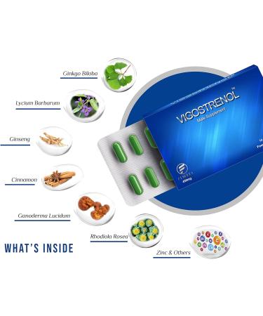 VIGOSTRENOL Testosterone Booster 450MG - Male Food Supplement (10 Capsules) - Buy Online on GoSupps.com