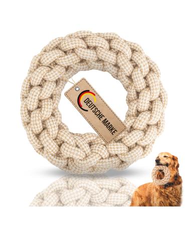 Petaureus Premium dog toys Big dogs: rope ring - robust puppy toy made of cotton & hemp - ideal for medium to large dogs & active puppies - Buy Online on GoSupps.com