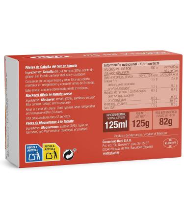 Dani - Mackerel Fillets in Tomato Sauce 12 x 125g - Buy Online on GoSupps.com