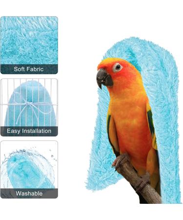Filhome Comfort Corner Fleece Bird Blanket | Parrot Cage Snuggle Hut & Hammock Toy | Medium Blue - Buy Online on GoSupps.com