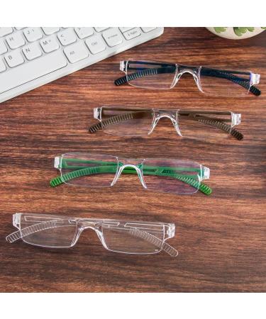 MMOWW 4 Pack Rimless Reading Glasses for Men & Women - Clear Rectangle Blue Light Blocking Eyewear (2.5x) - International Shipping Available - Buy Online on GoSupps.com