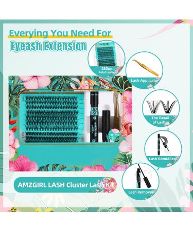 DIY Lash Extension Kit - Tulip | Individual Wispy Cluster Lashes Bond & Seal Remover & Applicator for At-Home Lash Extensions - Buy Online on GoSupps.com