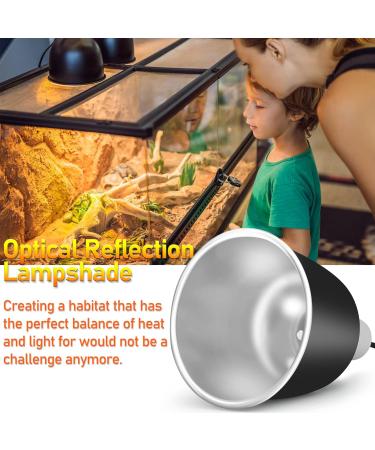 NEPTONION Reptile Reflector Dome Lamp Fixture 5.5 Deep Polished Aluminum for UVB Light in Glass Terrariums - Buy Online on GoSupps.com