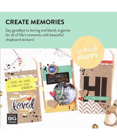 mambiChips Chipboard Stickers - Vacation Theme - Metallic Glitter & Multi-Color - 65 Stickers for Scrapbooks & Albums - Buy Online on GoSupps.com