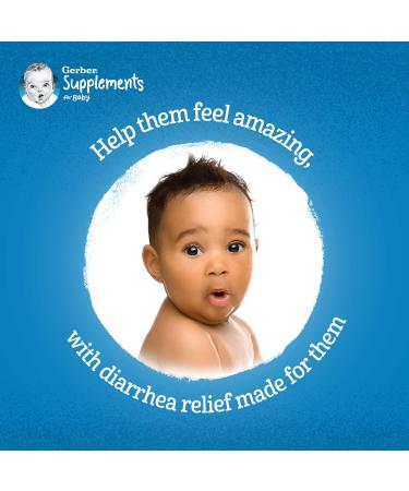 Gerber Supplements for Baby Diarrhea Relief 0-3 Yrs Baby Diarrhea Relief Acute Infectious Diarrhea & Antibiotic-associated Diarrhea Probiotic & Prebiotic HMOs Gluten-Free Sachets - Buy Online on GoSupps.com