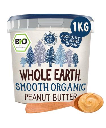 Whole Earth Bio peanut butter |Peanut Butter |Creamy |1kg |Vegan |Without palm oil |Without added sugar |Protein |Perfect for athletes