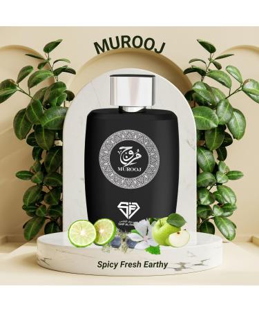Murooj Exotic Arabic Perfume for Men | Spicy Fresh Earthy Fragrance | Alcohol Free Perfume from Dubai 3.4 Fl. Oz. - Buy Online on GoSupps.com