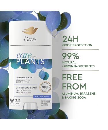 Dove Care by Plants Eucalyptus Deodorant Stick - 2.6 oz (Pack of 3) | Underarm Skin Care, 24-Hour Protection, Aluminum-Free - Buy Online on GoSupps.com