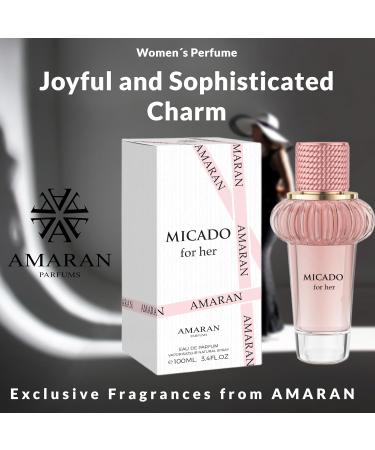 AMARAN Micado For Her Women s Eau de Parfum (EDP) 3.4 FL. Oz (100ml) Women s Perfume with Notes of Strawberry Raspberry Blackberry Mandarin Orange Jasmine Violet Cherry Black Currant Musk - Buy Online on GoSupps.com