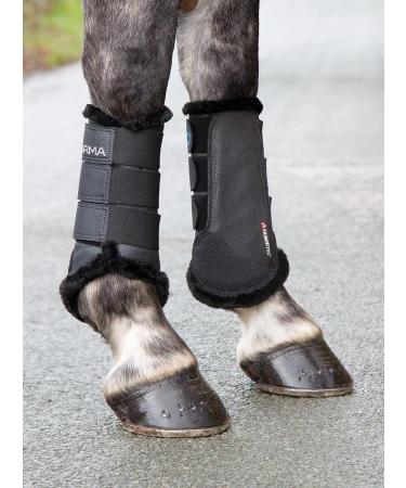 Shires Arma Fur Lined Brushing Boots - Black Full Black - Buy Online on GoSupps.com