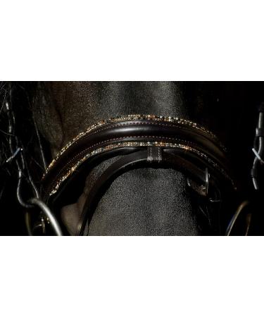 Havanna Bridle Brown Glitter Nose & Browband | Tysons VB WB XF XXF Coldblood | Very Large X-Full - Buy Online on GoSupps.com