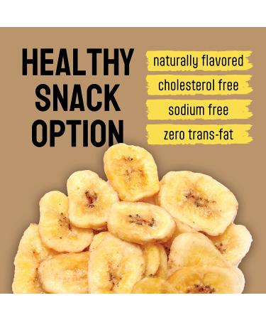 Healthy Banana Chips Dried Slices - 12 Pack - Sweet Crispy Snacks for Adults & Kids - 100% Pure Dehydrated Bananas - 4 oz Bags - Buy Online on GoSupps.com