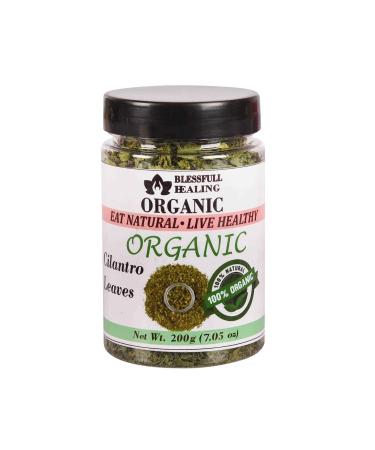 Blessfull Healing Organic Cilantro Leaves 200 Gram Airtight Container (Packing May Vary) 200 Gram 7.05 oz