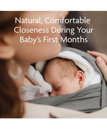 Izmi Essential Baby Wrap | Soft Stretch Cotton | 2 Hands-Free Carrying Positions | UK Hip Healthy Design | Birth to 9kg | Mid Grey - Buy Online on GoSupps.com