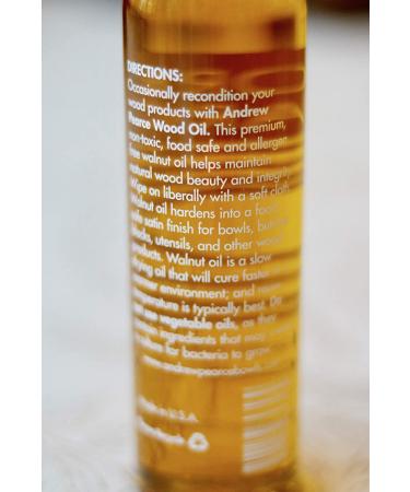 Andrew Pearce 8oz Premium Walnut Wood Oil Bowl Conditioner - Ideal for Wooden Bowls & Cutting Boards - Buy Online on GoSupps.com