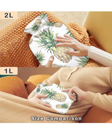 Naanle Tropical Pineapple Water Bottle - 1L Transparent Hot Water Bottle for Bed Hand/Foot Warmer Pain Relief & Heat Therapy | International Shipping - Buy Online on GoSupps.com