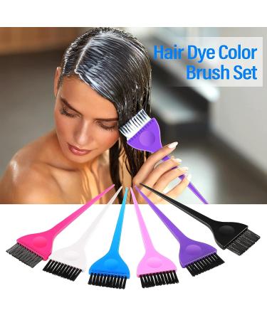 6-Piece Hair Dye Color Brush Set for Salon & Home Use - Coloring Brushes & Applicator Kit for Women, Students - 6 Colors - Buy Online on GoSupps.com