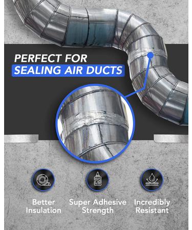 Professional Grade Aluminum Foil Tape - 2 Inch by 210 Feet (70 Yards) 3.6 Mil - High Temperature - Perfect for HVAC  Sealing & Patching Hot & Cold Air Ducts  Metal Repair  More! - Buy Online on GoSupps.com