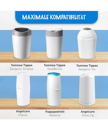 Lillons 4 Innovative Refill Packs for Odor-Free Diapers | Compatible with Foppapedretti Angelcare Tommee Tippee Twist & Click LitterLocker II | 4 Pack - Buy Online on GoSupps.com