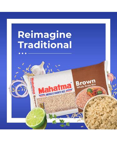Mahatma Whole-Grain Brown Rice 32oz Bag - Stovetop or Microwave 2lb Rice - Buy Online on GoSupps.com