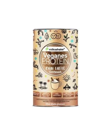 Volksshake Vegan Proteins Cream/Cherry 1kg Pure Vegetable Protein from 12 Sources Sausage Free and Soy Free with Chia Hemp Quinoa Premiu