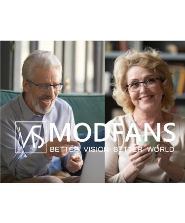 MODFANS 3 Pack Reading Glasses for Men & Women - Blue Light Filter Metal Frame Rectangle Style Stainless Steel - Red Blue Brown +1.50 - Buy Online on GoSupps.com