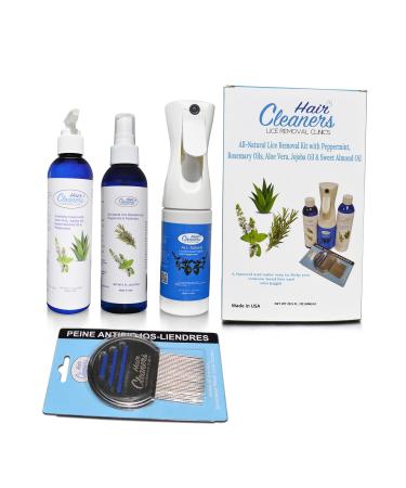 Hair Cleaners Lice Treatment Kit  Complete Lice Prevention Kit  for Daily Use Lice Kit  Lice Treatment for Kids and Adults with Metal Comb  Combing Cream (Shampoo) and Repellent