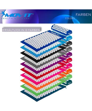 Buy Movit Acupressure Mat - Tuina & Zhiya Models with Pillows | 100% Cotton 10 Colors International Shipping - Buy Online on GoSupps.com
