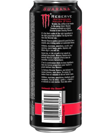 Monster Energy Reserve Watermelon 473mL Cans Pack of 12 Watermelon 473ml (Pack of 12) - Buy Online on GoSupps.com