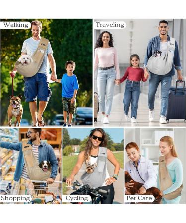 Buy Pawaboo Dog Carrier Bag - Portable & Breathable Pet Travel Bag for Small Dogs & Cats (Up to 14lbs) - Durable Gray Shoulder Bag - Buy Online on GoSupps.com