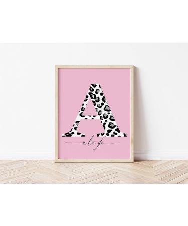 Personalised Initial Name Print | Leopard Print Nursery Wall Art | Kids Room Prints A4 - The Little Party Company - Buy Online on GoSupps.com