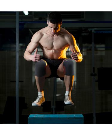 WODFitters Compression Knee Sleeves - 5mm Neoprene Athletic Brace for Weightlifting Arthritis ACL Support - Pain Relief & Recovery - Black/Red Extra Small - Buy Online on GoSupps.com